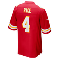 tocy KC.Chiefs #4 Rashee Rice Red Game Stitched Jerseys