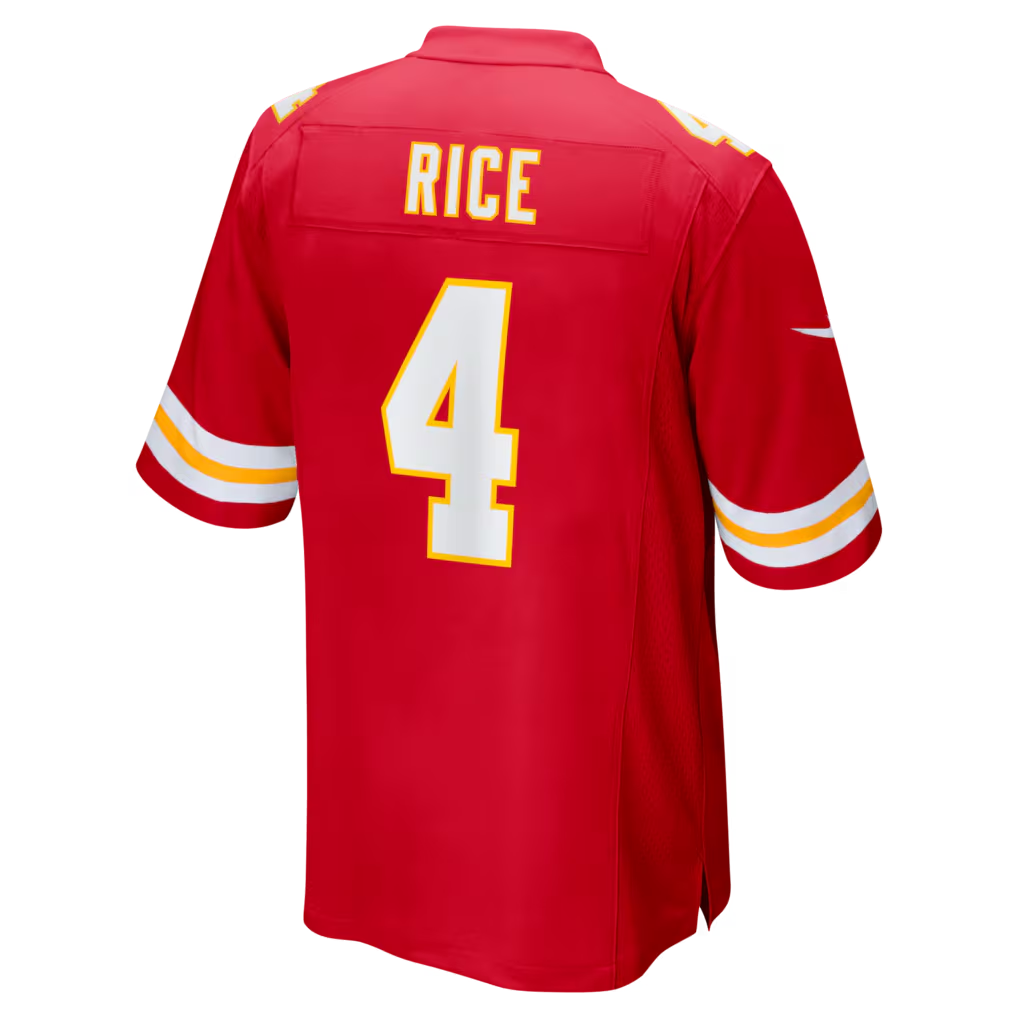 tocy KC.Chiefs #4 Rashee Rice Red Game Stitched Jerseys