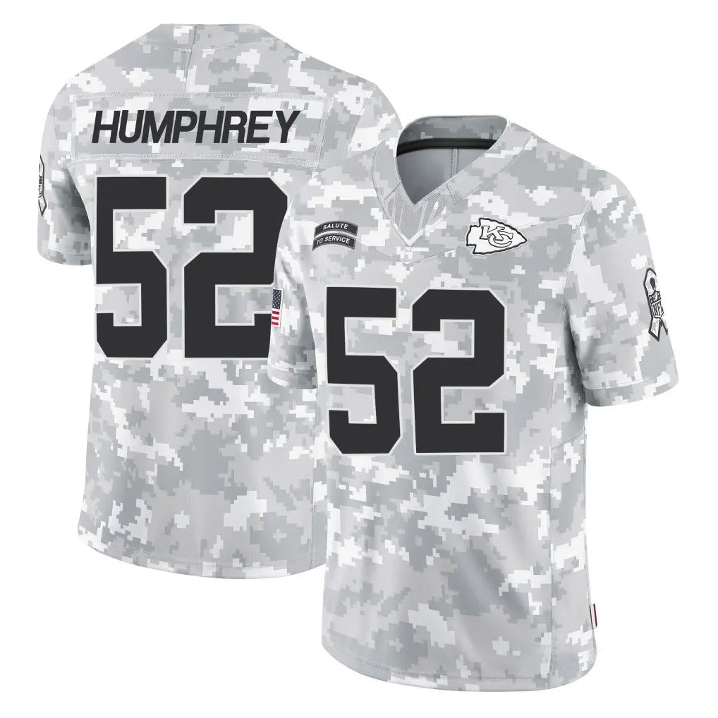 tocy KC.Chiefs #52 Creed Humphrey Player Arctic Camo Salute To Service Limited Game Stitched Jerseys