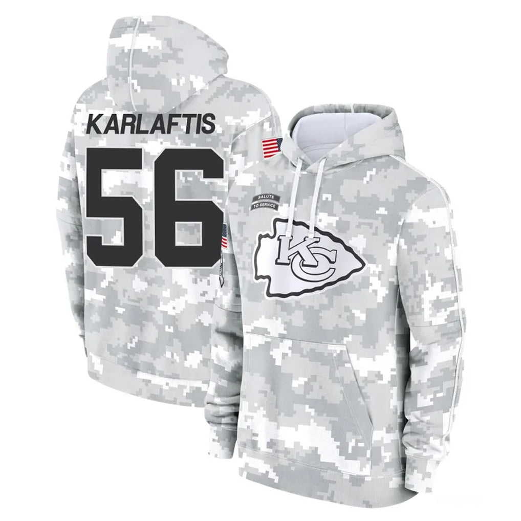 tocy KC.Chiefs #56 George Karlaftis Player Arctic Camo Salute to Service Hoodies Limited Game Stitched Jerseys
