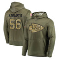 tocy KC.Chiefs #56 George Karlaftis Player Olive Salute to Service Pullover Hoodies Home Game Stitched Jerseys