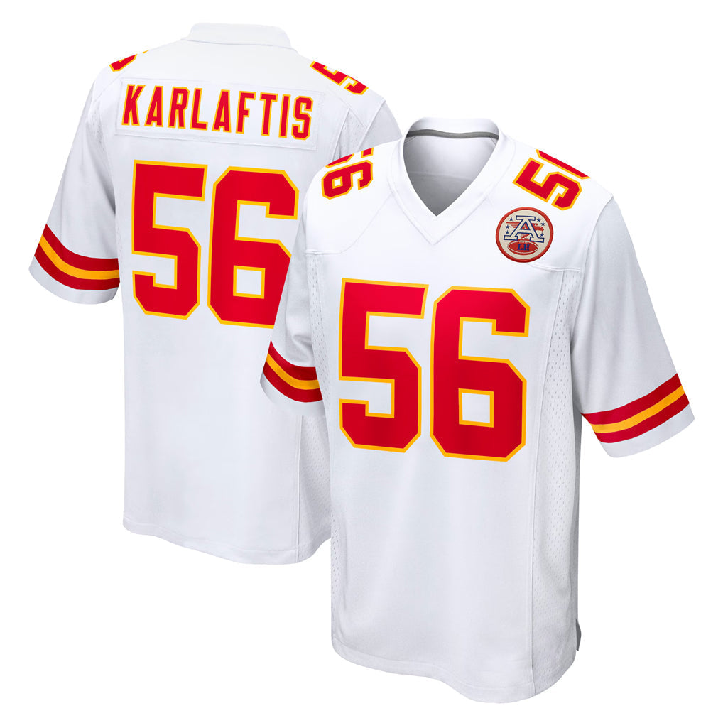 tocy KC.Chiefs #56 George Karlaftis Player White Home Game Stitched Jerseys