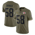 tocy KC.Chiefs #58 Derrick Thomas Player Olive Salute To Service Limited Stitched Jerseys
