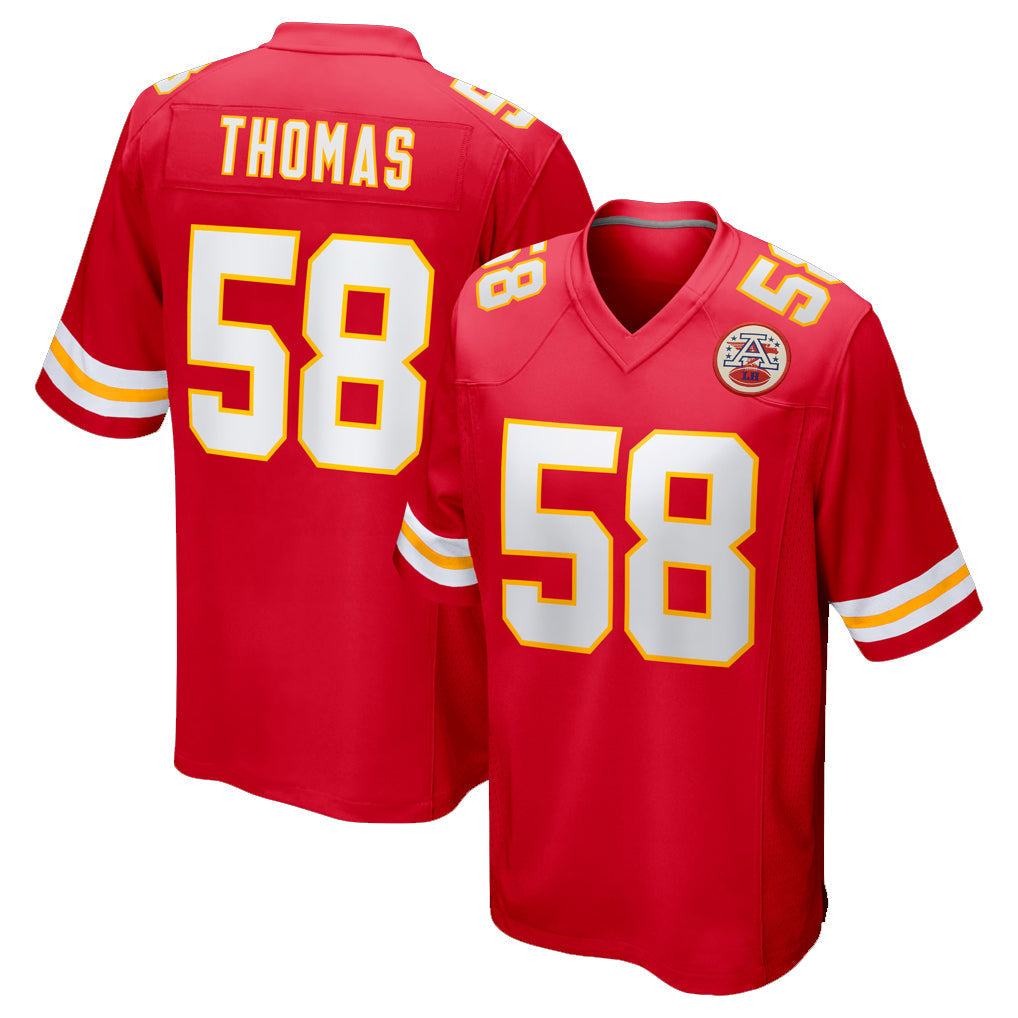 tocy KC.Chiefs #58 Derrick Thomas Player Red Home Game Stitched Jerseys