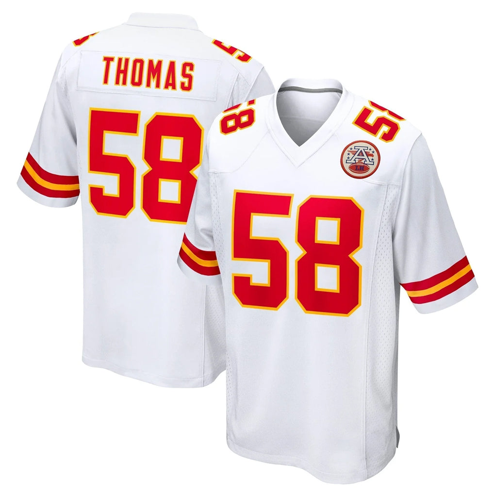 tocy KC.Chiefs #58 Derrick Thomas Player White Home Game Stitched Jerseys