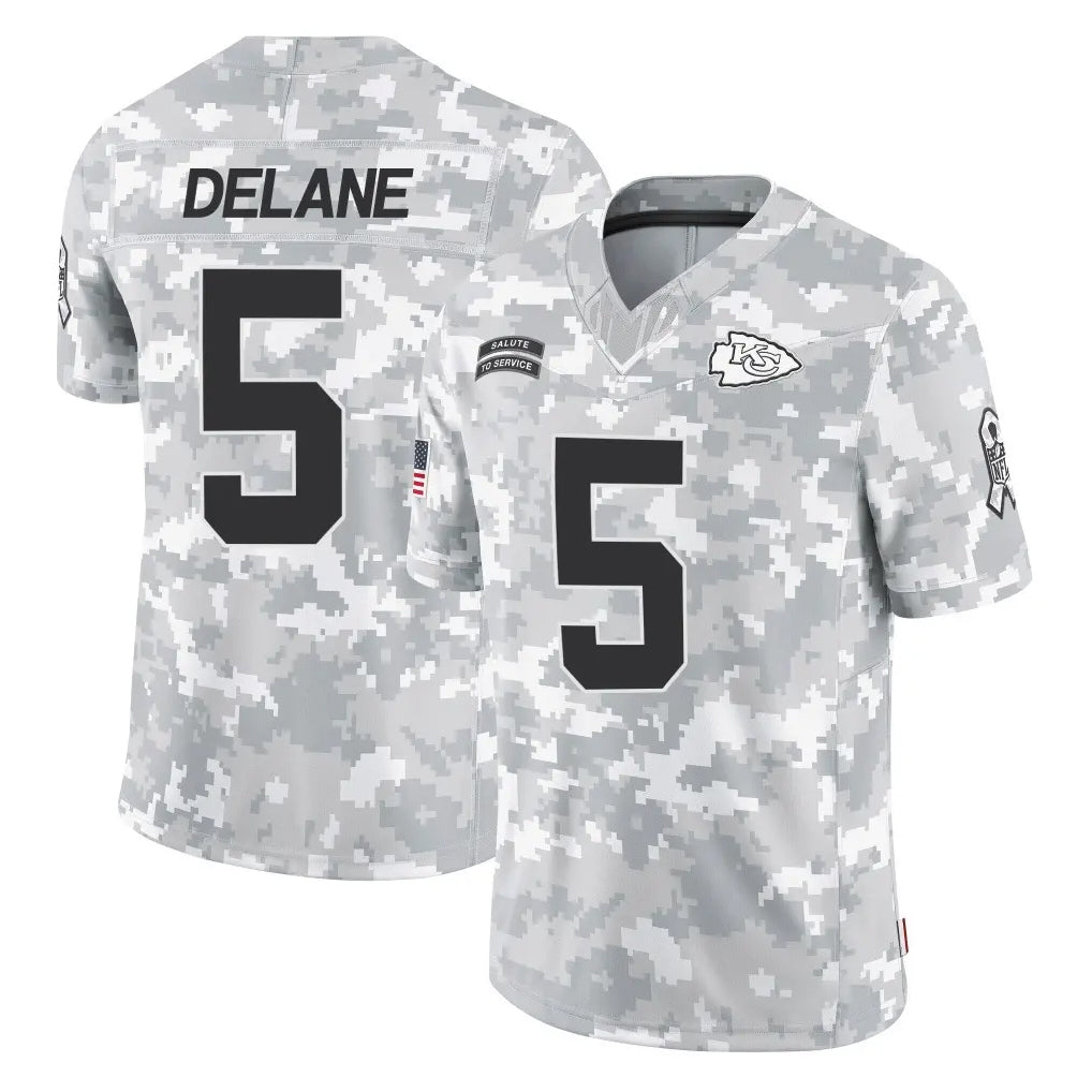 tocy KC.Chiefs #5 Mansoor Delane Player Arctic Camo Salute To Service Limited Game Stitched Jerseys