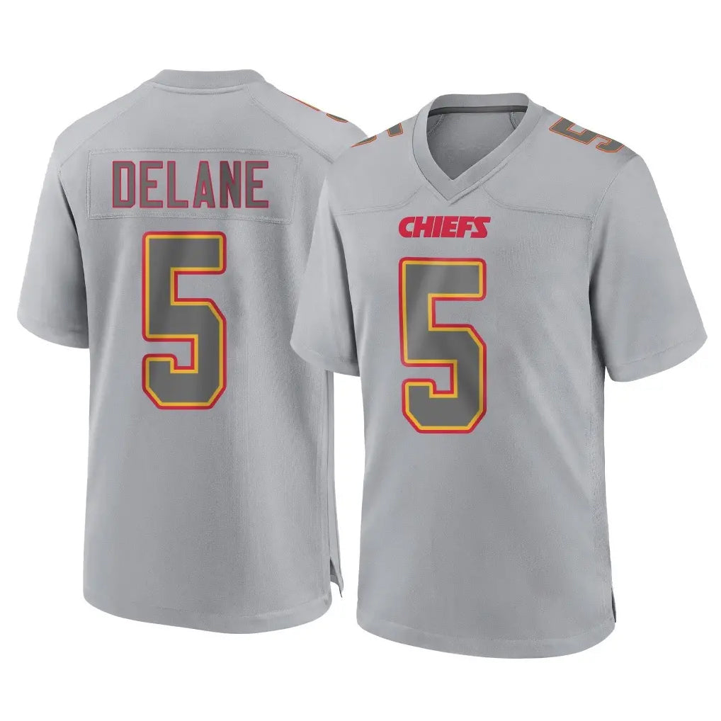 tocy KC.Chiefs #5 Mansoor Delane Player Gray Atmosphere Fashion Game Stitched Jerseys