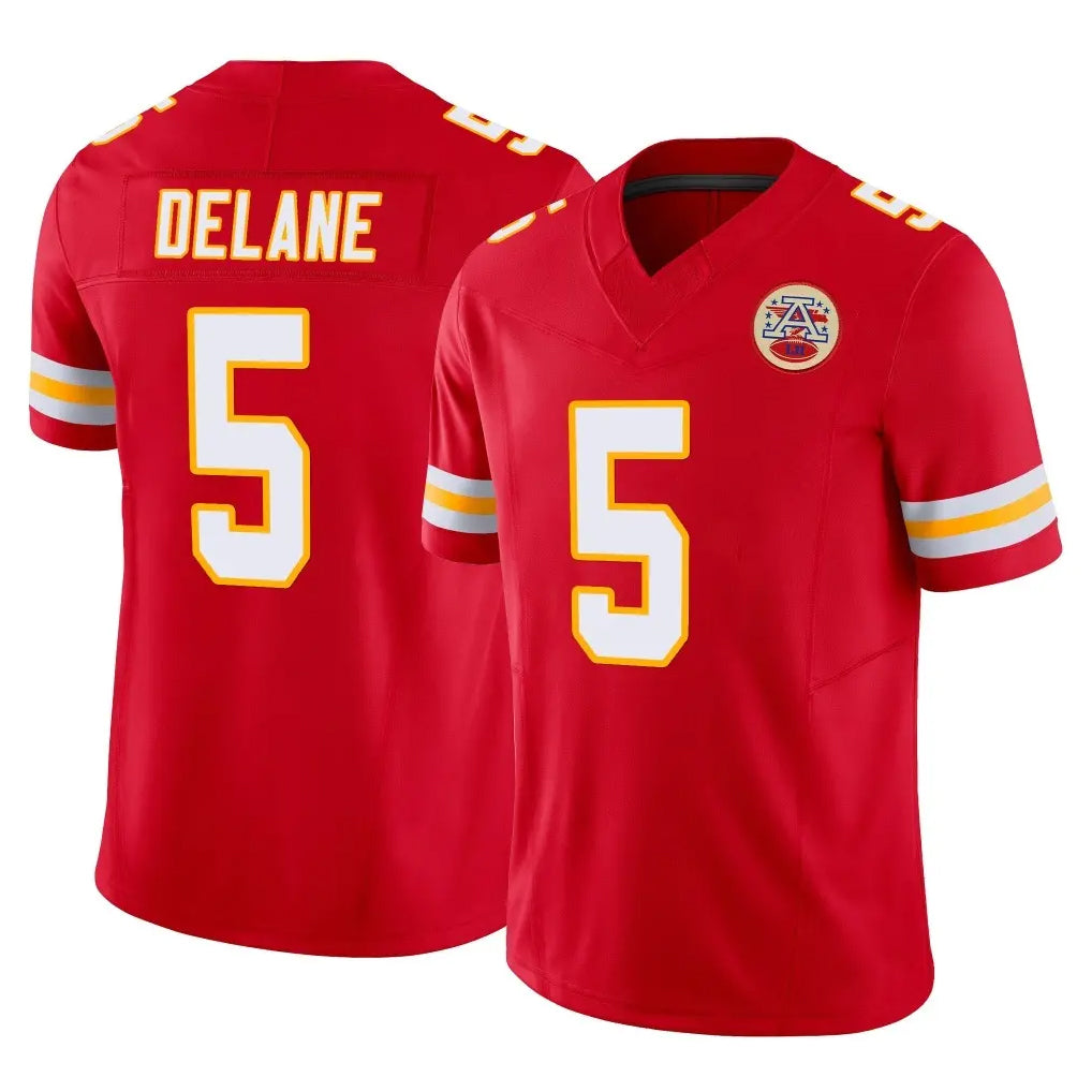 tocy KC.Chiefs #5 Mansoor Delane Player Red Limited Vapor F.U.S.E. Home Game Stitched Jerseys