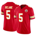 tocy KC.Chiefs #5 Mansoor Delane Player Red Limited Vapor F.U.S.E. Home Game Stitched Jerseys