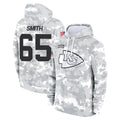 tocy KC.Chiefs #65 Trey Smith Player Arctic Camo Salute to Service Hoodies Limited Game Stitched Jerseys