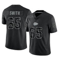 tocy KC.Chiefs #65 Trey Smith Player Black Limited Reflective Game Stitched Jerseys