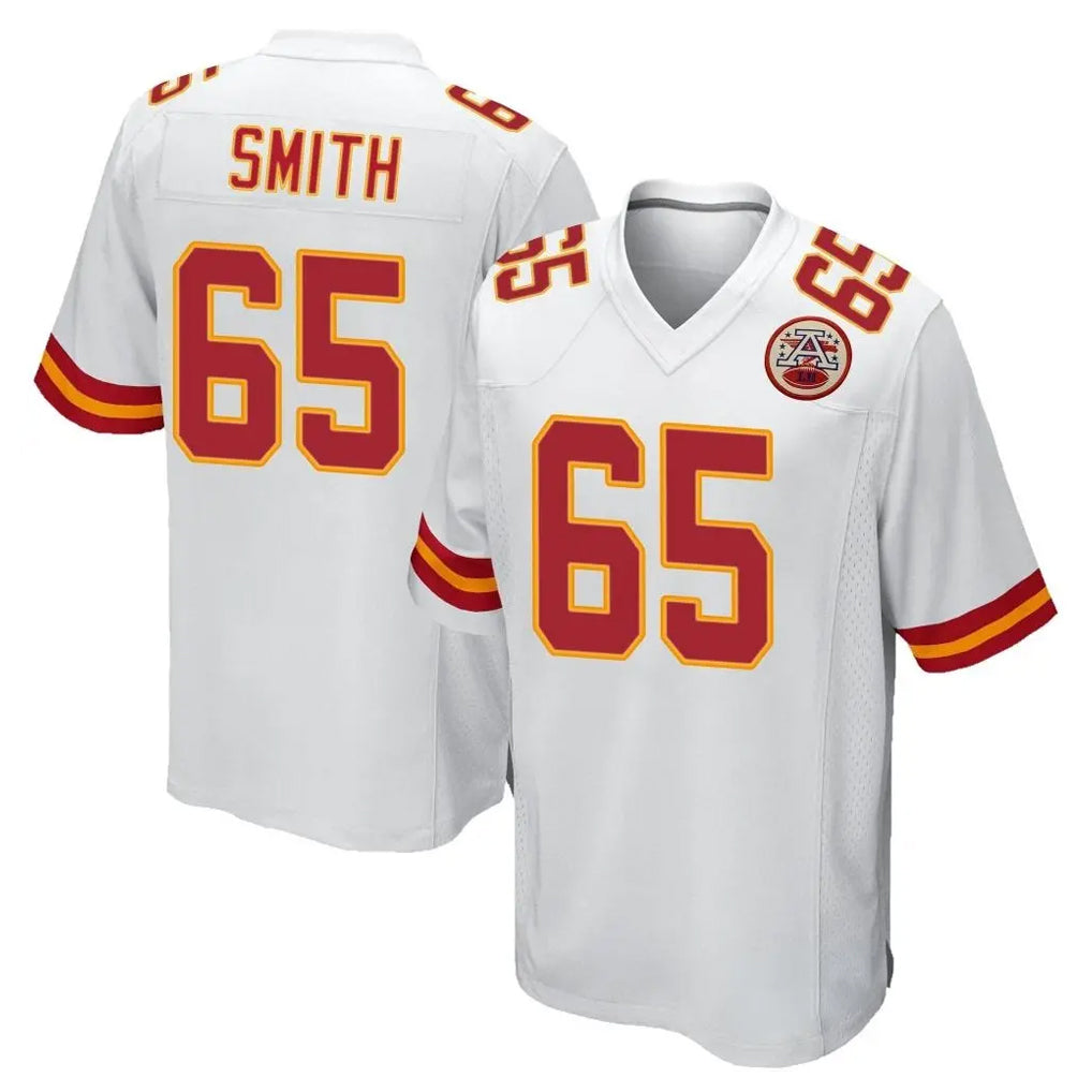 tocy KC.Chiefs #65 Trey Smith Player White Home Game Stitched Jerseys