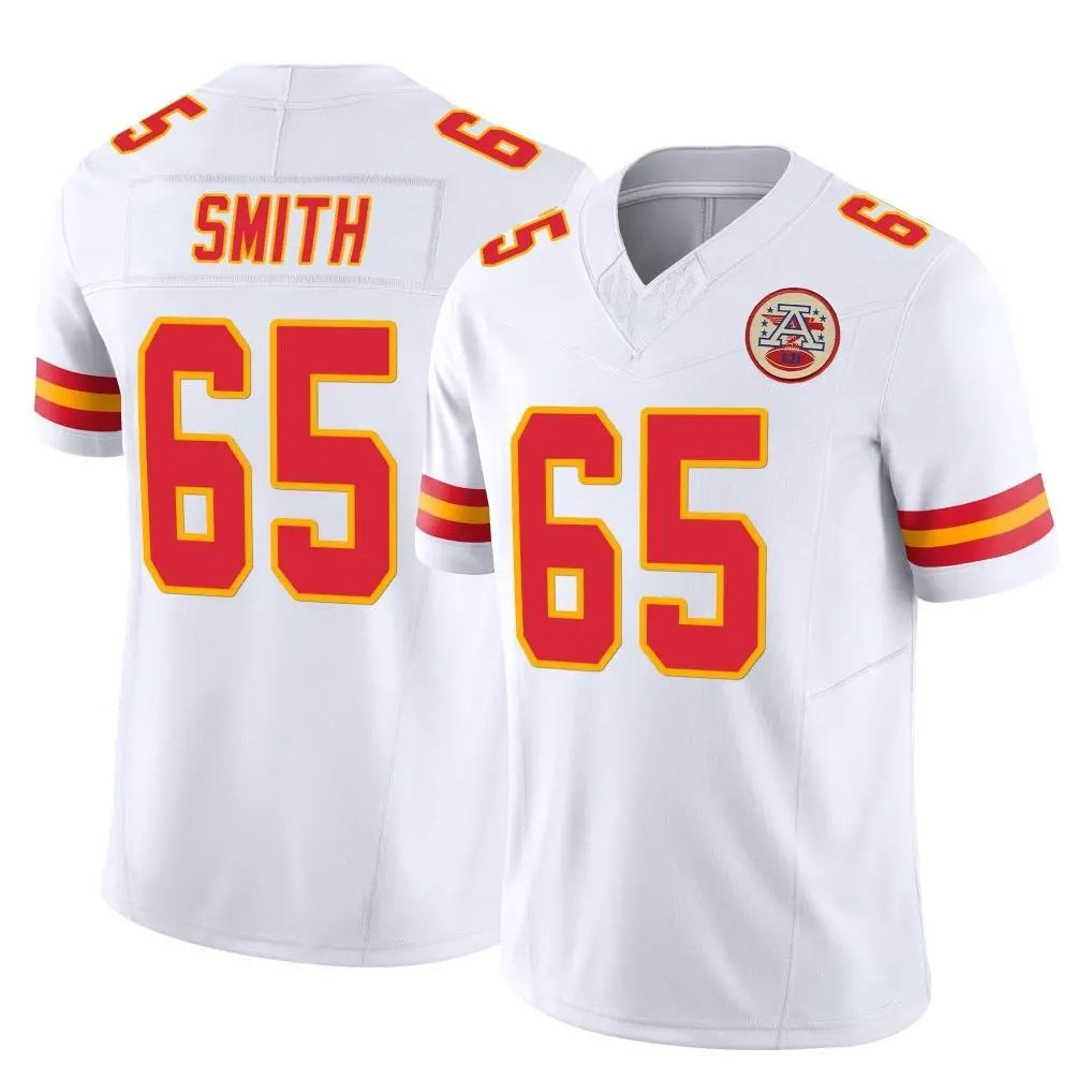 tocy KC.Chiefs #65 Trey Smith Player White Limited Vapor F.U.S.E. Home Game Stitched Jerseys
