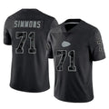 tocy KC.Chiefs #71 Josh Simmons Player Black Limited Reflective Game Stitched Jerseys