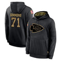 tocy KC.Chiefs #71 Josh Simmons Player Black Salute to Service Hoodies Limited Game Stitched Jerseys