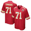 tocy KC.Chiefs #71 Josh Simmons Player Red Home Game Stitched Jerseys