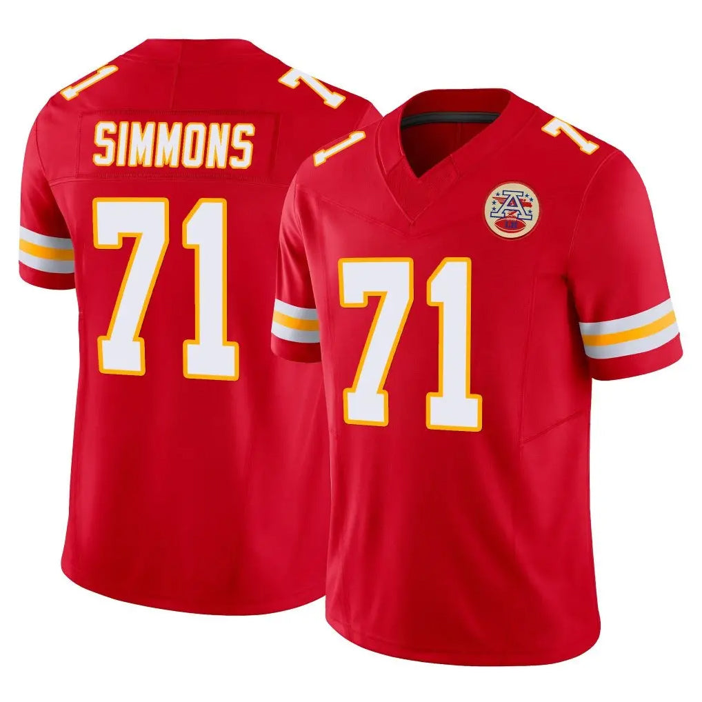 tocy KC.Chiefs #71 Josh Simmons Player Red Limited Vapor F.U.S.E. Home Game Stitched Jerseys