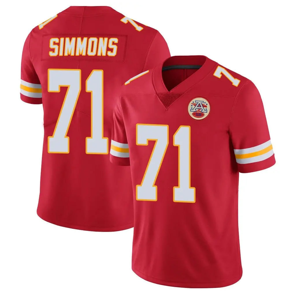 tocy KC.Chiefs #71 Josh Simmons Player Red Limited Vapor Untouchable Home Game Stitched Jerseys