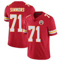 tocy KC.Chiefs #71 Josh Simmons Player Red Limited Vapor Untouchable Home Game Stitched Jerseys