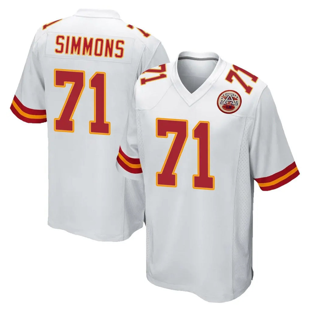 tocy KC.Chiefs #71 Josh Simmons Player White Home Game Stitched Jerseys