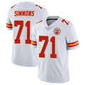 tocy KC.Chiefs #71 Josh Simmons Player White Limited Vapor Untouchable Home Game Stitched Jerseys