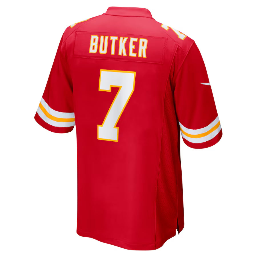 tocy KC.Chiefs #7 Harrison Butker Player Red Home Game Stitched Jerseys