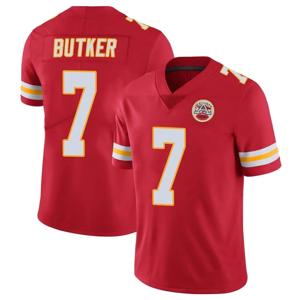 tocy KC.Chiefs #7 Harrison Butker Player Red Limited Vapor Untouchable Home Game Stitched Jerseys