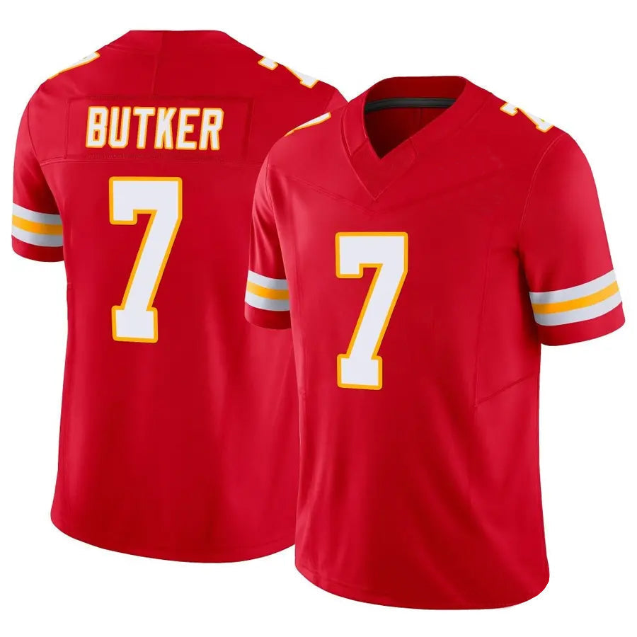 tocy KC.Chiefs #7 Harrison Butker Player Red Vapor F.U.S.E. Limited Stitched Jerseys