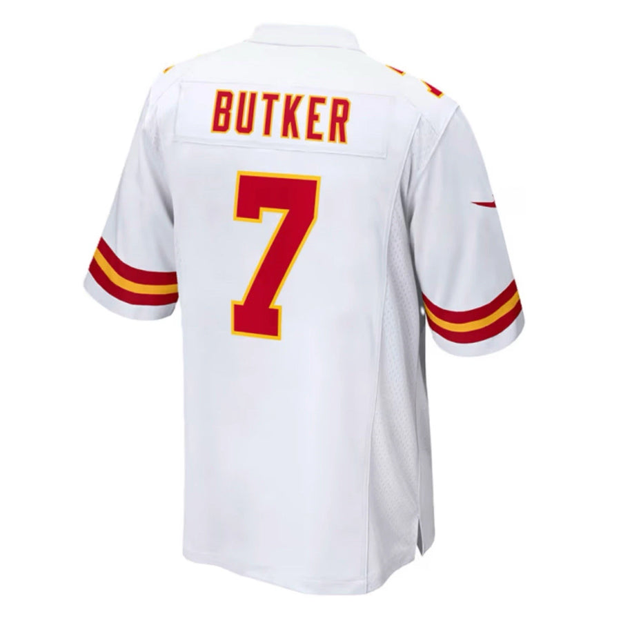 tocy KC.Chiefs #7 Harrison Butker Player White Home Game Stitched Jerseys