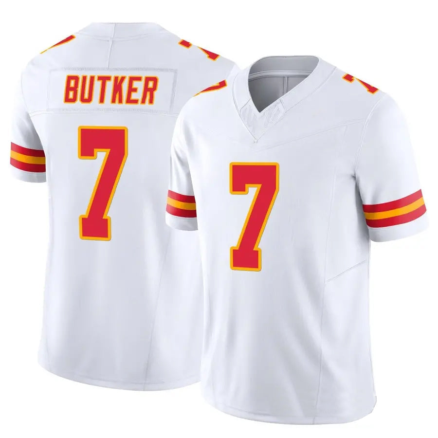 tocy KC.Chiefs #7 Harrison Butker Player White Vapor F.U.S.E. Limited Stitched Jerseys