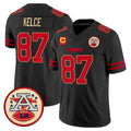 tocy KC.Chiefs #87 Travis Kelce Player Black Limited Vapor F.U.S.E. Home Game Stitched Jerseys