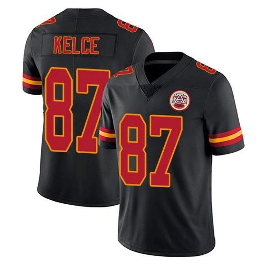 tocy KC.Chiefs #87 Travis Kelce Player Black Limited Vapor Untouchable Home Game Stitched Jerseys