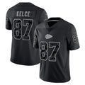tocy KC.Chiefs #87 Travis Kelce Player Black RFLCTV Limited Stitched Jerseys