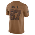 tocy KC.Chiefs #87 Travis Kelce Player Brown Salute To Service Limited Stitched Jerseys