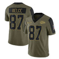 tocy KC.Chiefs #87 Travis Kelce Player Olive Salute To Service Limited Game Stitched Jerseys