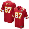 tocy KC.Chiefs #87 Travis Kelce Player Red Team Color Game Stitched Jerseys