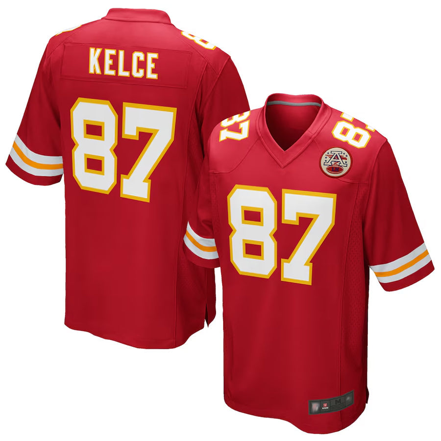 tocy KC.Chiefs #87 Travis Kelce Player Red Team Color Game Stitched Jerseys