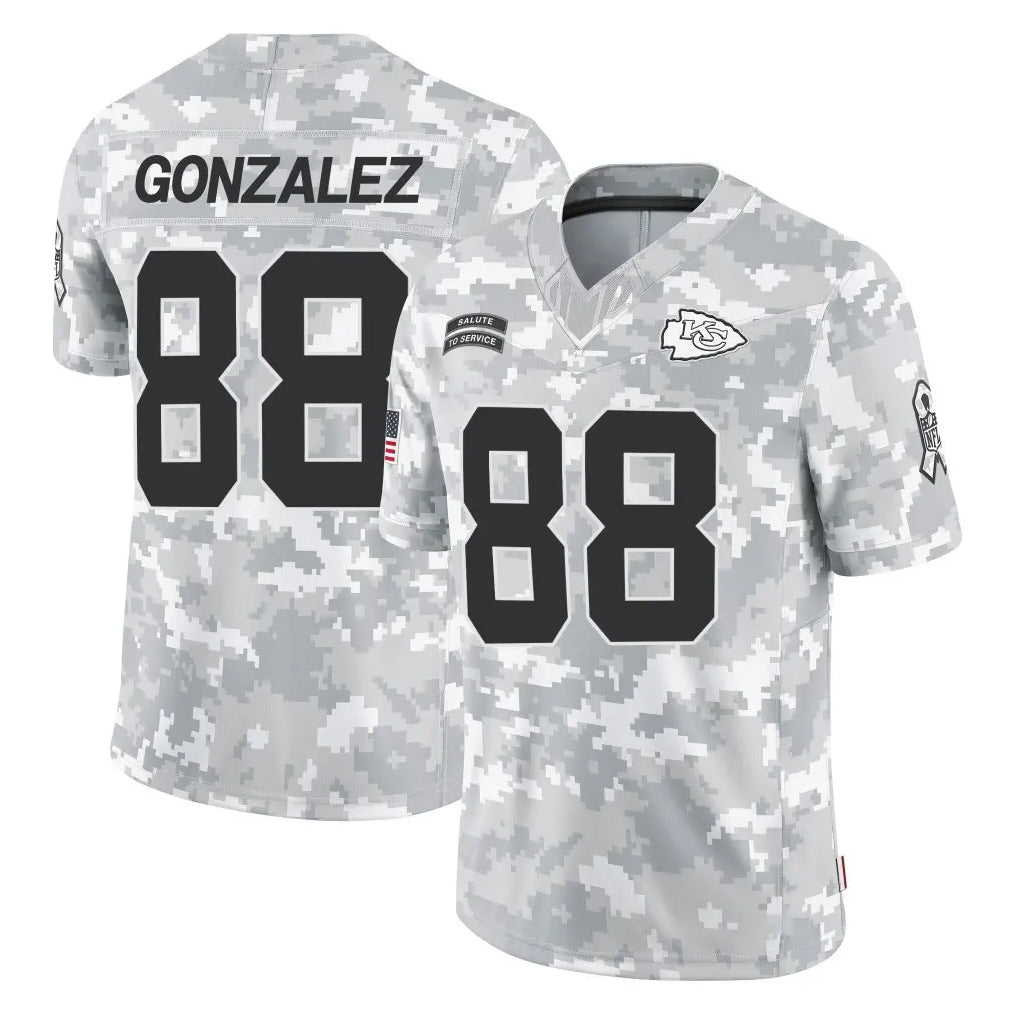 tocy KC.Chiefs #88 Tony Gonzalez Player Arctic Camo Salute To Service Limited Game Stitched Jerseys