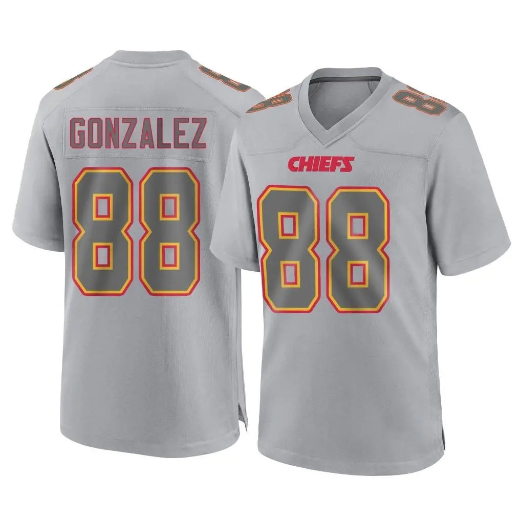 tocy KC.Chiefs #88 Tony Gonzalez Player Gray Atmosphere Fashion Game Stitched Jerseys