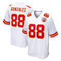 tocy KC.Chiefs #88 Tony Gonzalez Player White Home Game Stitched Jerseys