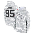 tocy KC.Chiefs #95 Chris Jones Player Arctic Camo Salute to Service Hoodies Stitched Jerseys