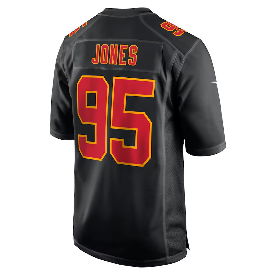 tocy KC.Chiefs #95 Chris Jones Player Black Fashion Game Stitched Jerseys