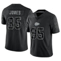 tocy KC.Chiefs #95 Chris Jones Player Black RFLCTV Limited Stitched Jerseys