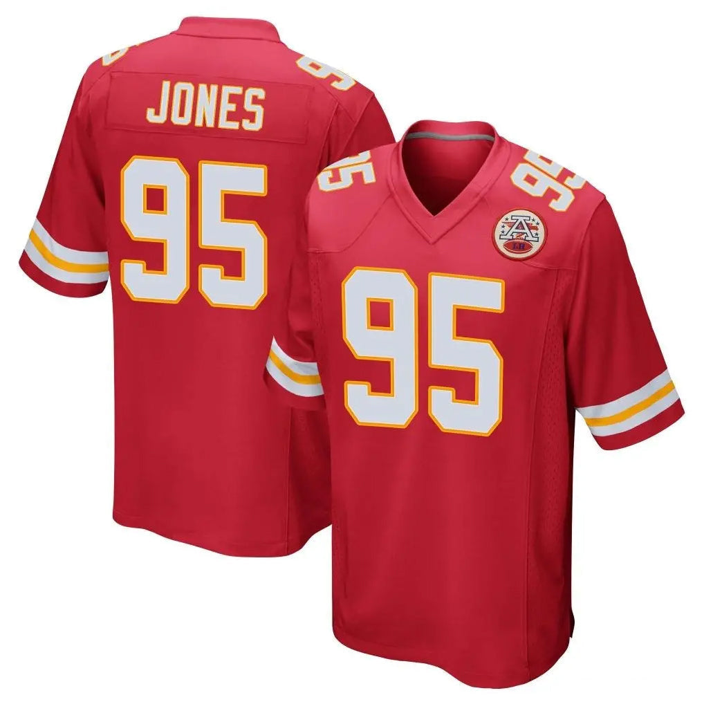 tocy KC.Chiefs #95 Chris Jones Player Red Home Game Stitched Jerseys