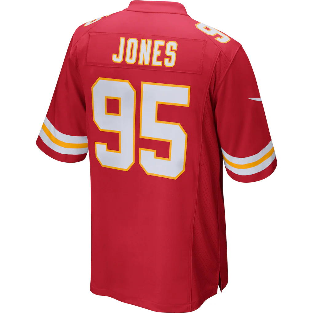 tocy KC.Chiefs #95 Chris Jones Red Game Stitched Jerseys