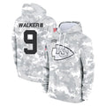 tocy KC.Chiefs #9 Kenneth Walker III Player Arctic Camo Salute to Service Hoodies Limited Game Stitched Jerseys