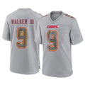 tocy KC.Chiefs #9 Kenneth Walker III Player Gray Atmosphere Fashion Game Stitched Jerseys