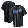 tocy KC.Royals Black Carbon Fashion Home Game Blank Player Stitched Jerseys