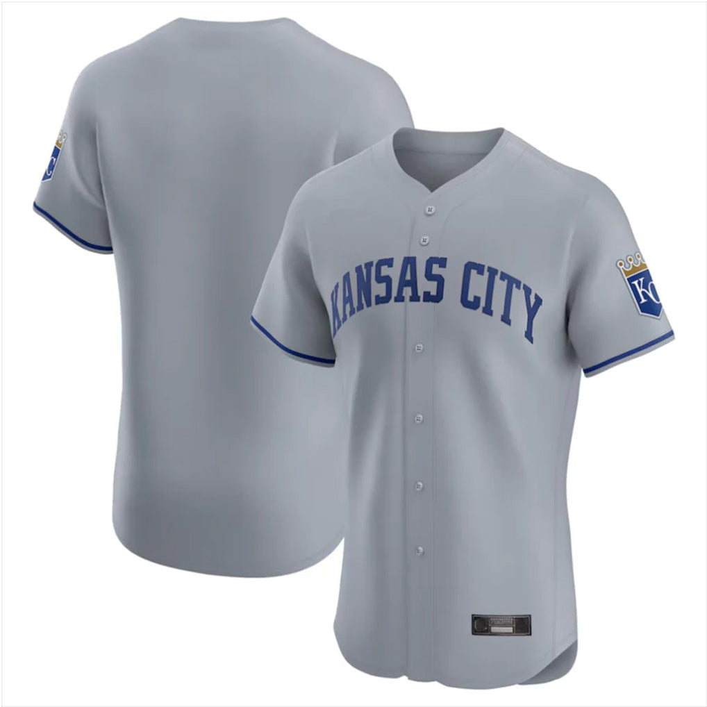tocy KC.Royals Gray Limited Elite Home Blank Player Stitched Jerseys