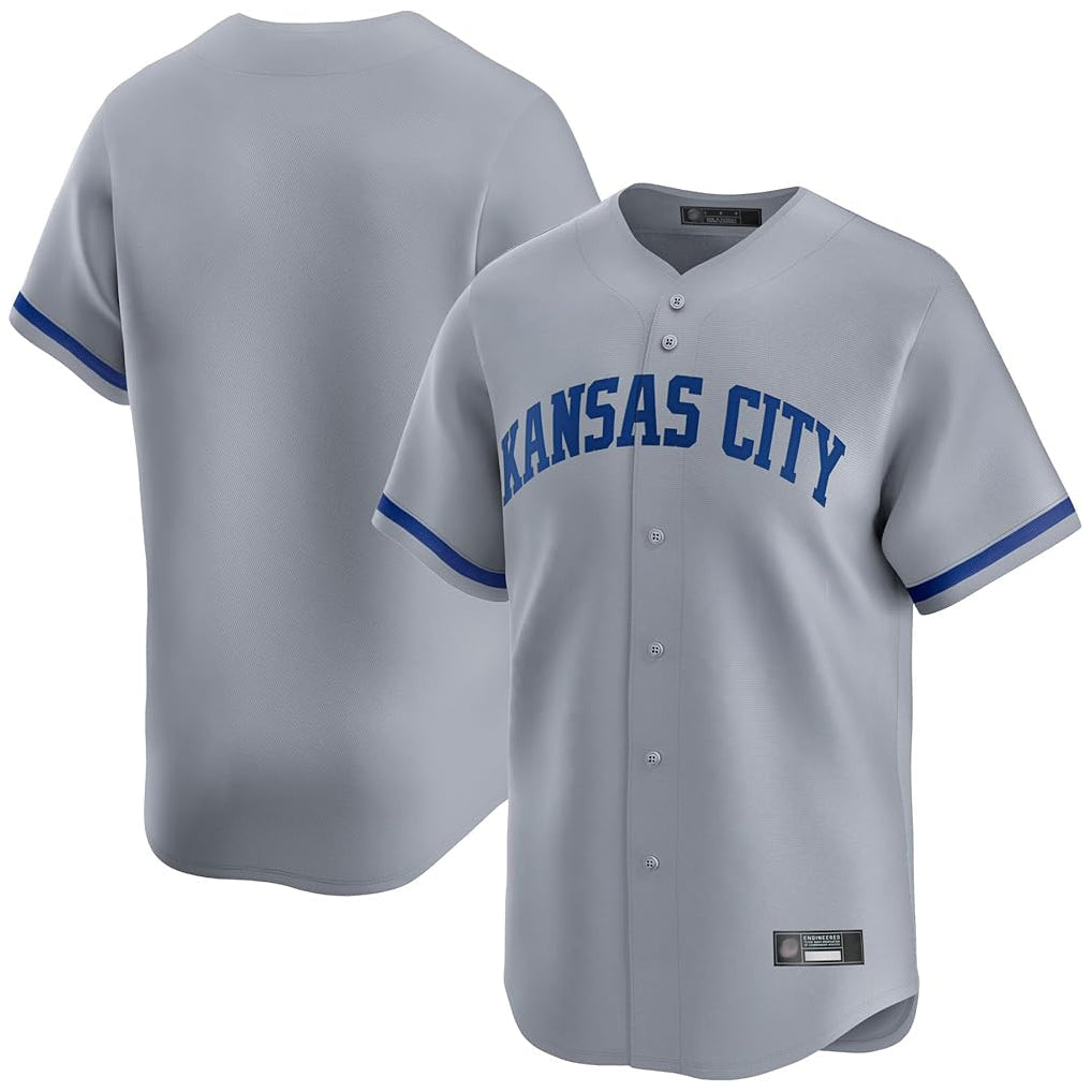 tocy KC.Royals Gray Limited Home Blank Player Stitched Jerseys